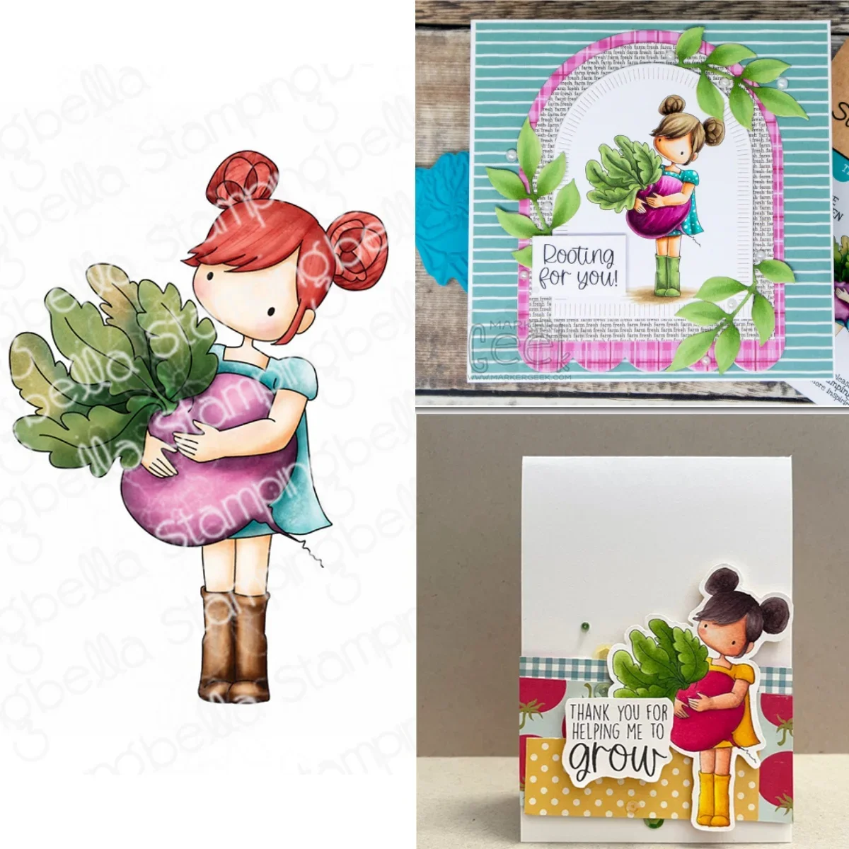 

2024 New Garden Girl Clear Stamps For DIY Scrapbook Embossed Make Paper Card Album Craft Template Supplies Decoration Gift Card