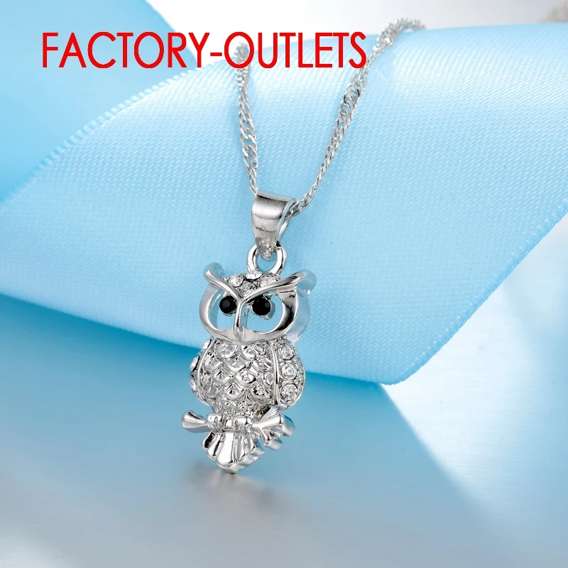 Real 925 Sterling Silver Cute Design Animal Shape Pendant Necklace Earrings Sets CZ Cubic Zirconia Female Party Anniversary