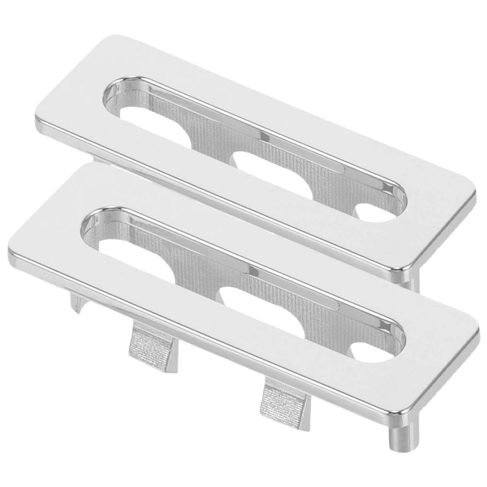 

2pcs Plastic Cover Durable Universal Fit For Bathroom Basin Trim Accessories Face Basin Overflow Cover Chrome Sink Overflow Ring