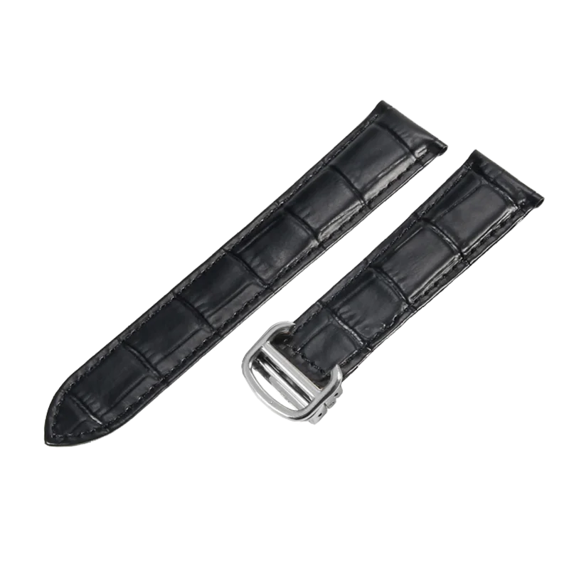 Ремешок мягкий воздухопроницаемый из натуральной кожи для мужчин и женщин, 20 22 23 25 мм