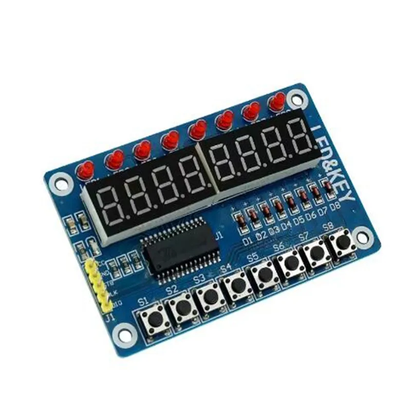 1pcs TM1638 Module Key Display  New 8-Bit Digital LED Tube 8-Bit