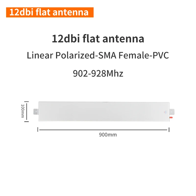 

12dbi 900*100*28mm Linear Polarization UHF RFID Flat Panel Antenna For Access Conrol System