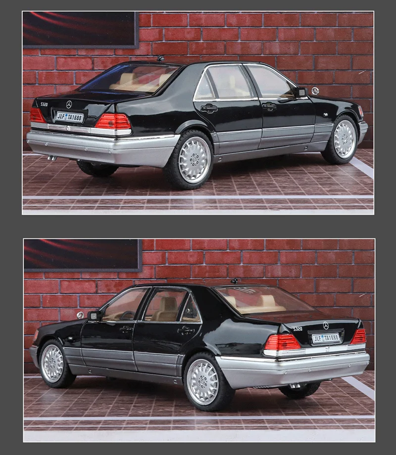 1:24 W140 S320 SEL Street Edition Legierung Oldtimer Modell Druckguss Metall Retro Alte Fahrzeuge Auto Modell Sound Licht Kinder Spielzeug Geschenk – Detail 15