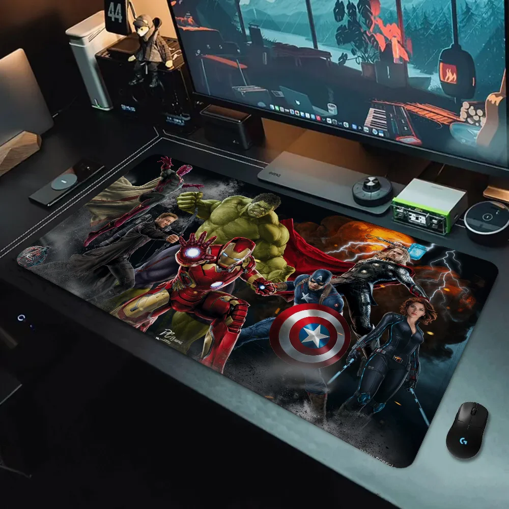 Alfombrilla de escritorio Marvel para juegos, alfombrilla de ratón de Anime, 900x400, Accesorios de escritorio, accesorios de configuración de Pc y oficina, alfombrillas de mesa de ordenador