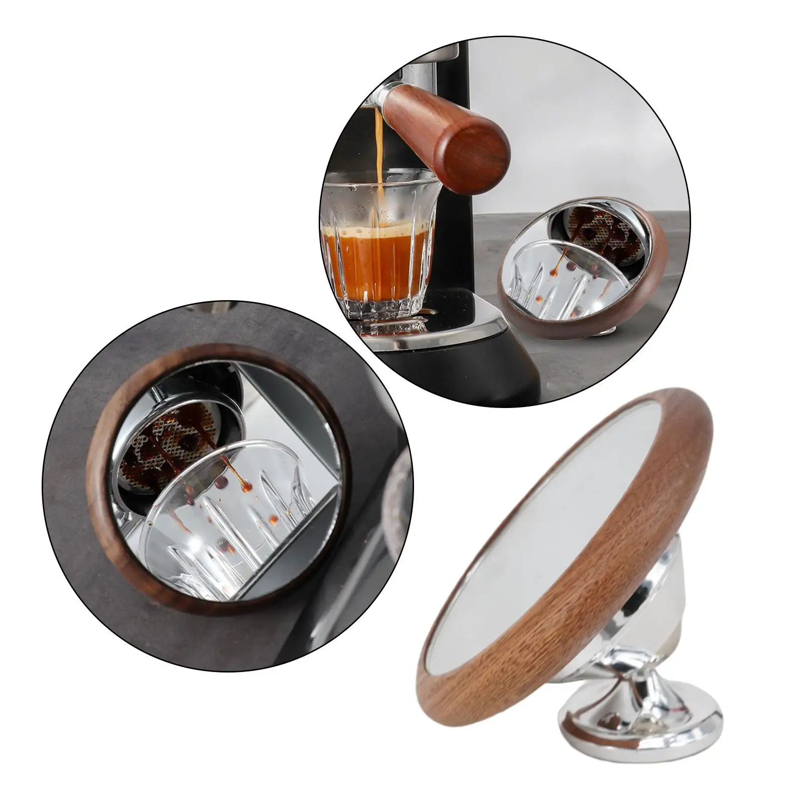 Espresso Lens Reflective Mirror Flow Rate Observation Accessories 360 Swivel