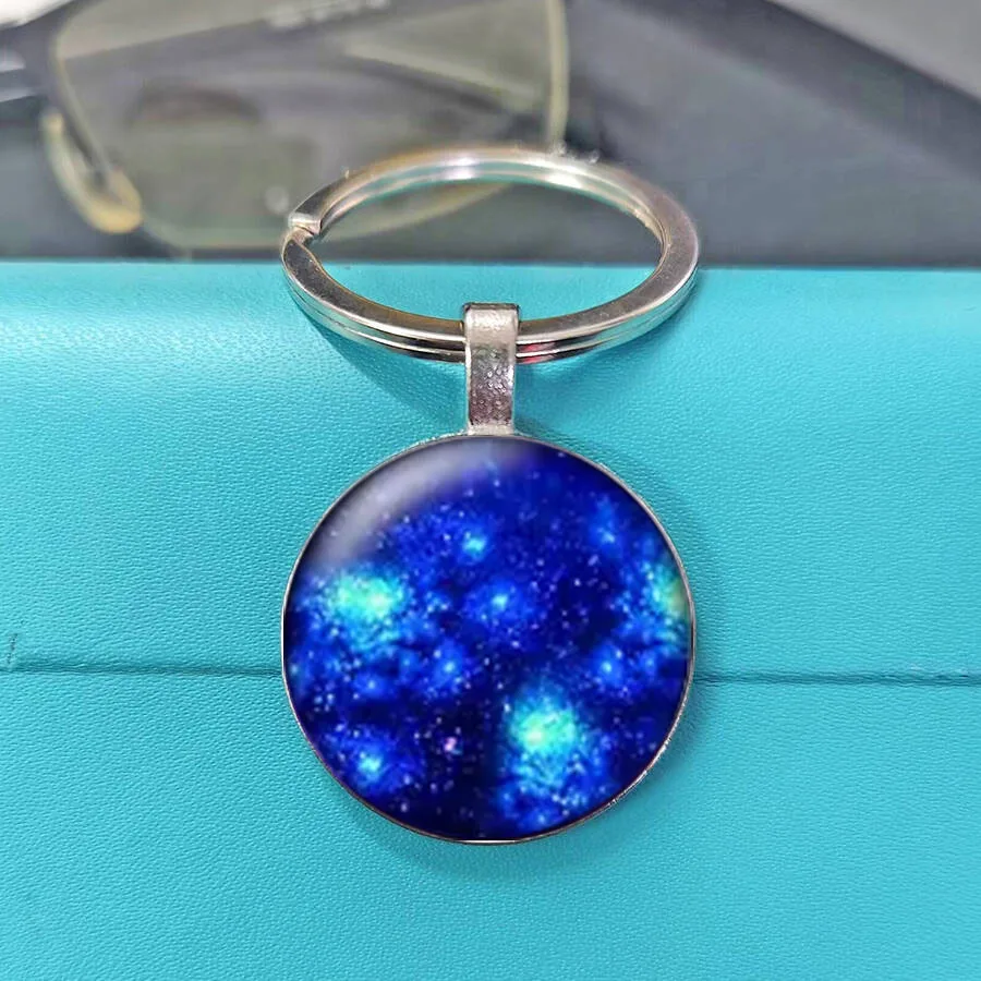Popular Arrival Purple Pink Nebula Keychain - Beautiful Starry Sky Design, Elegant & Popular Unisex Bag Charm