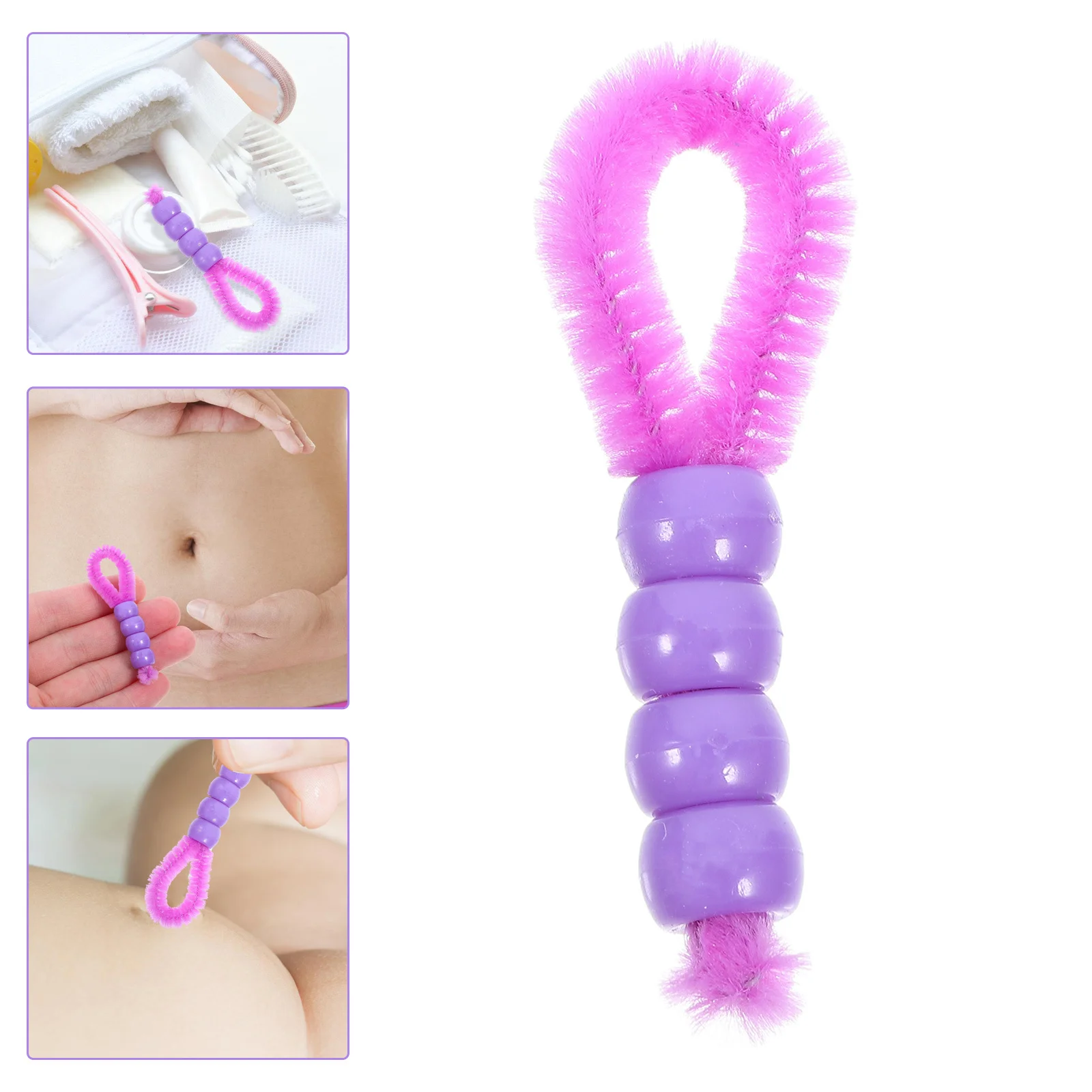 

Belly Button Cleaning Brush Portable Navel Clean Tool Soft Bristles Compact Travel Size Small Navel Washing Bath Brush For