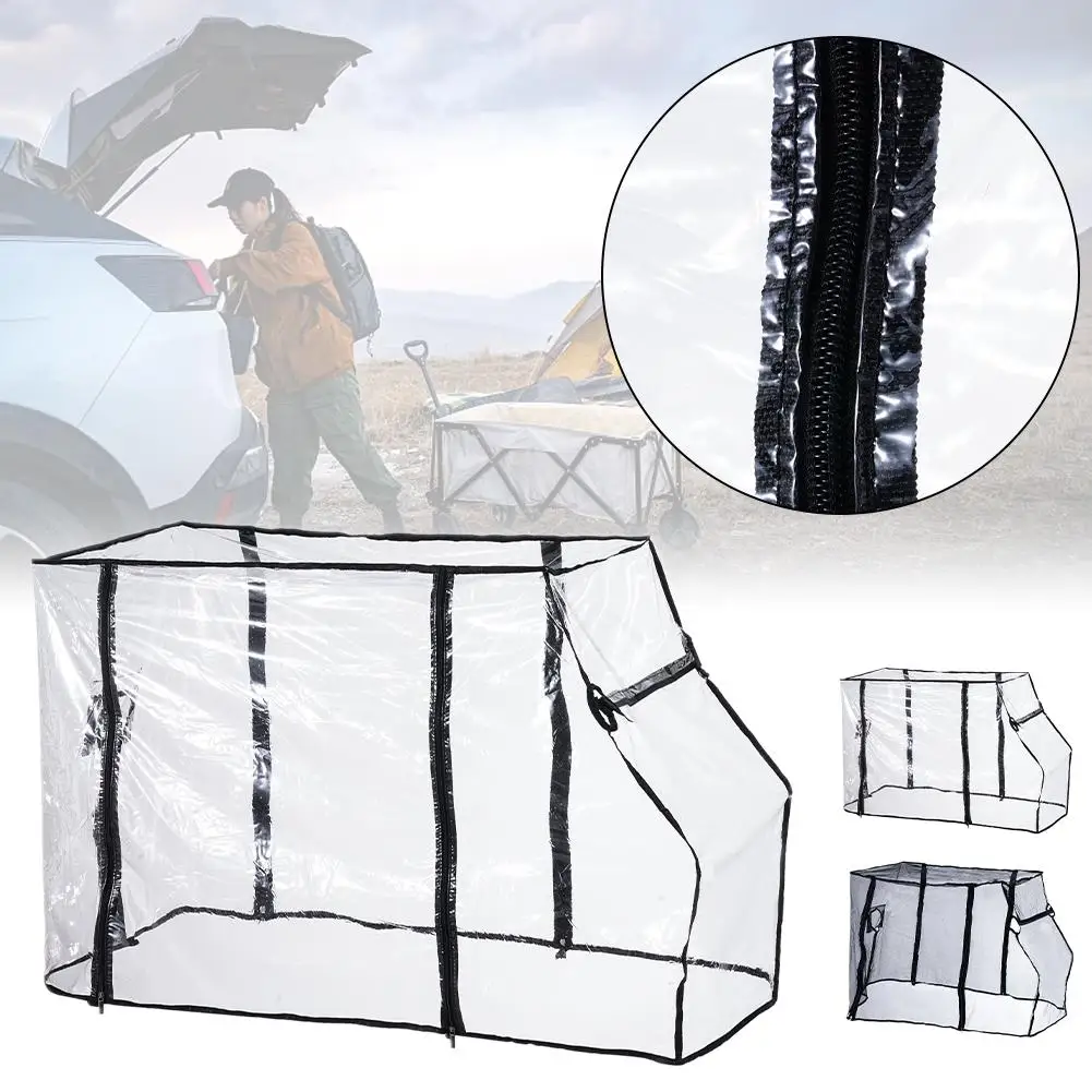 Folding Cart Rain Cover(no Cart) Camping Trolley Rain Picnic Wagon Cover Waterproof Camping Cart Garden Cover Stroller Equi W8B1