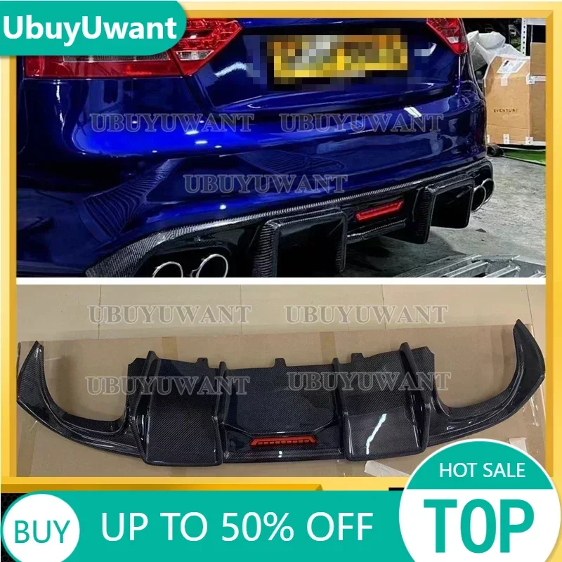 Rear Bumper Diffuser Lip Spoiler For Audi A5 S line S5 Coupe 2008-2015 Real Carbon fiber Non For A5 Standard