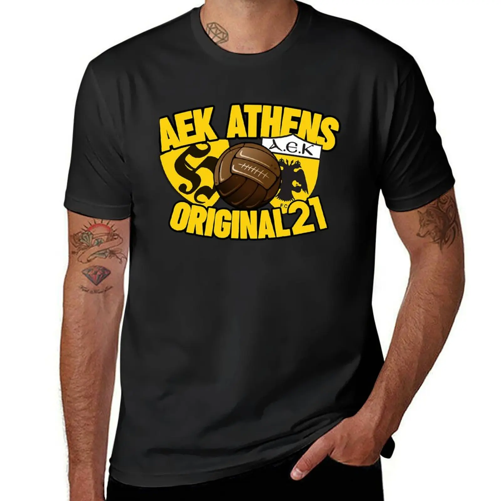 AEK ATHENS T-Shirt summer top Short sleeve tee tees fitted t shirts for men