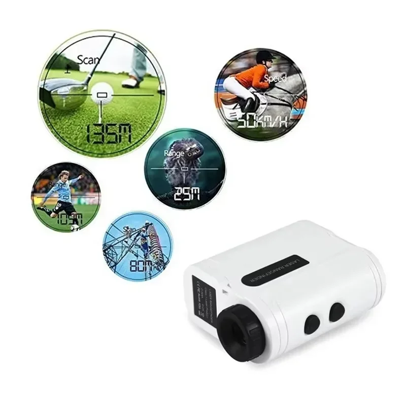 AA08-Golf Laser Rangefinder Outdoor 500M Telescope With Flag-Lock Slope Pin Distance Meter For Golfing Hunting Monocular