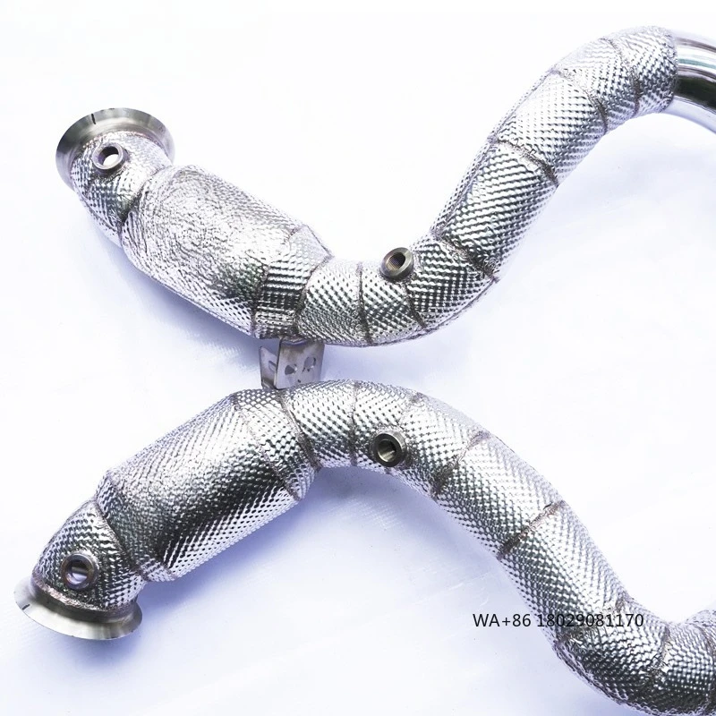 

Восточная труба для C63 W205 4.0T 2014+ автомобильные аксессуары, выхлопная труба из нержавеющей стали с катализатором