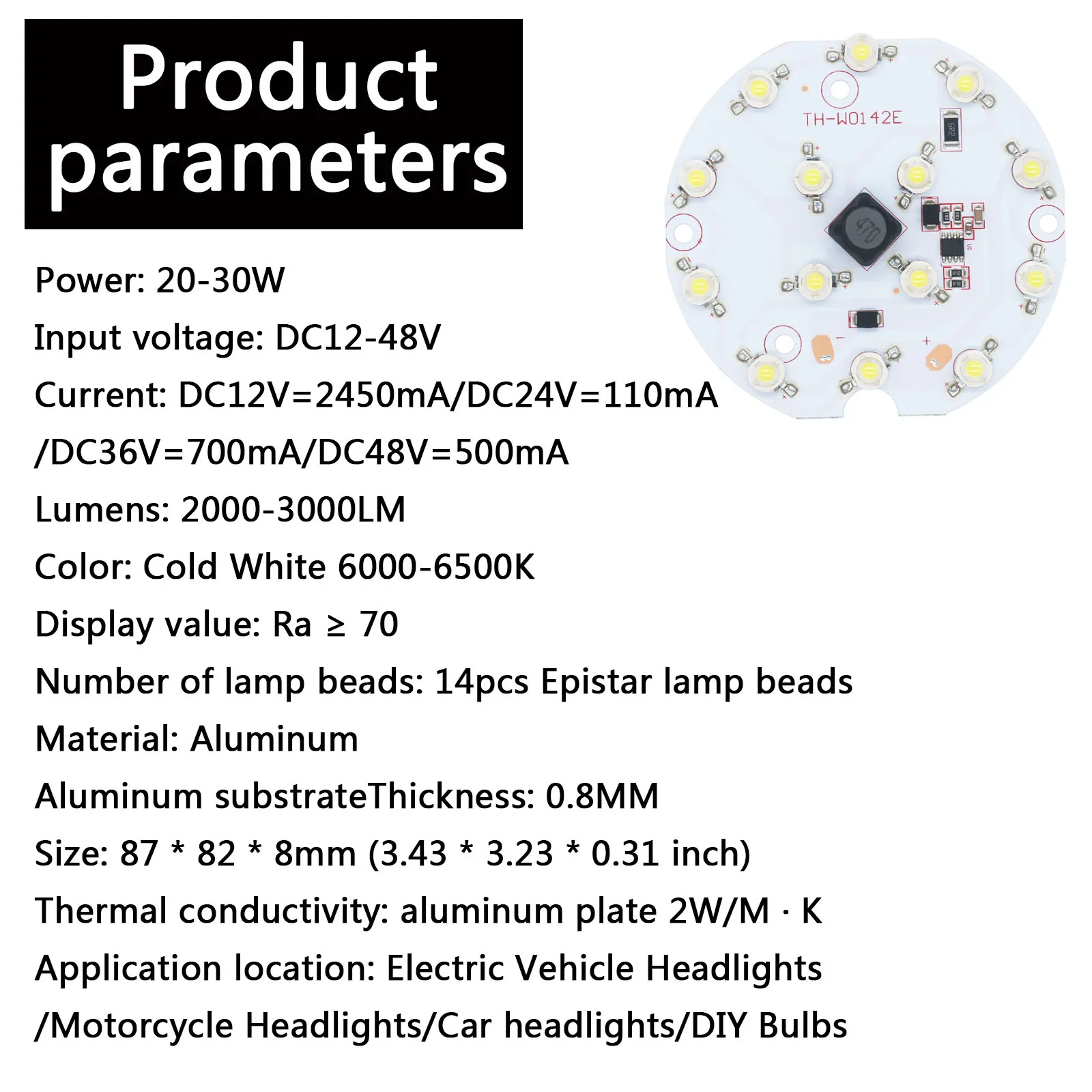 1 Uds 20-30W DC12-48V de alta potencia LED COB tablero de luz Chip diodos blancos lámpara cuentas accesorios para faros de motocicleta bombilla DIY