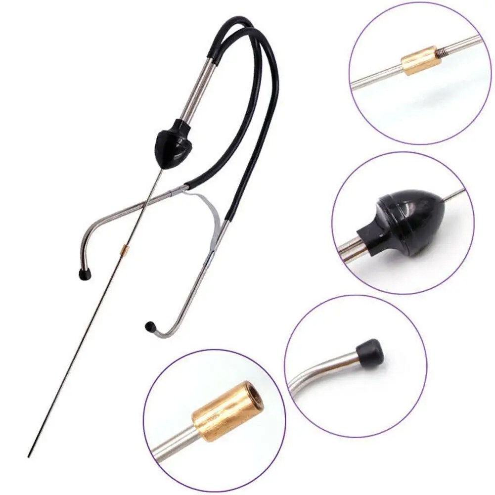 2024 Car Cylinder Stethoscope Mechanics Stethoscope Professional Car Engine Block Diagnostic Hearing Tool Car Repair Tool 22.5+7