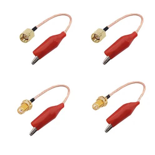 SMA /RP SMA Male & Female to Alligator Clip Red Tester Lead Connector RG316 Cable