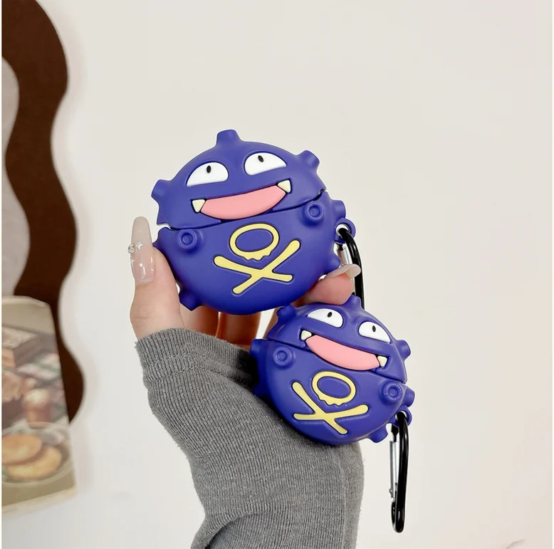 Pokemon Gengar газовый фиолетовый противоударный силиконовый чехол для наушников для Airpods Pro 2, чехол/Airpods 4 3 2 1, чехол Funda