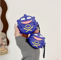 For Airpods pro 3 Case,Pokemon Gengar Gas Purple Shockproof Earphone Silicone Cover For Airpods Pro 2 Case/Airpods 4 3 2 1 Case
