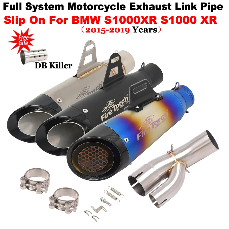 

Motorcycle Exhaust System Escape Modify Tube Mid Link Pipe Connection 51mm muffler Slip On For BMW S1000XR S1000 XR 2015 - 2019