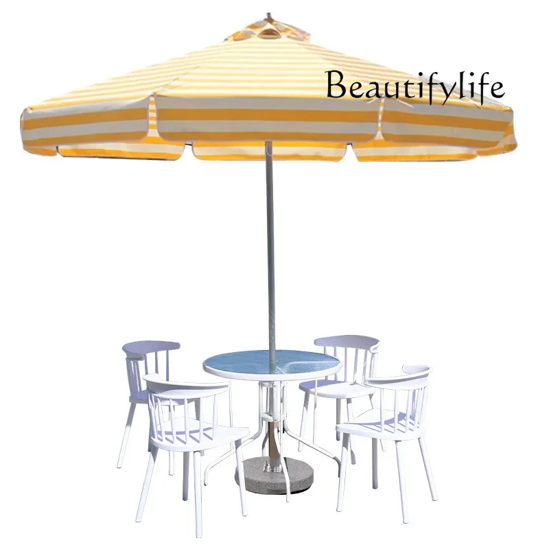 R guarda-chuva listrado de duas cores, liga de alumínio, guarda-chuva de coluna média, praia, internet, celebridade, hotel, pátio, 3 me