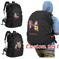 Personalized Customized Name Backpack Rain Cover 20-70L Hiking Waterproof Bag Ultralight Travel Covers Foldable Protect Case