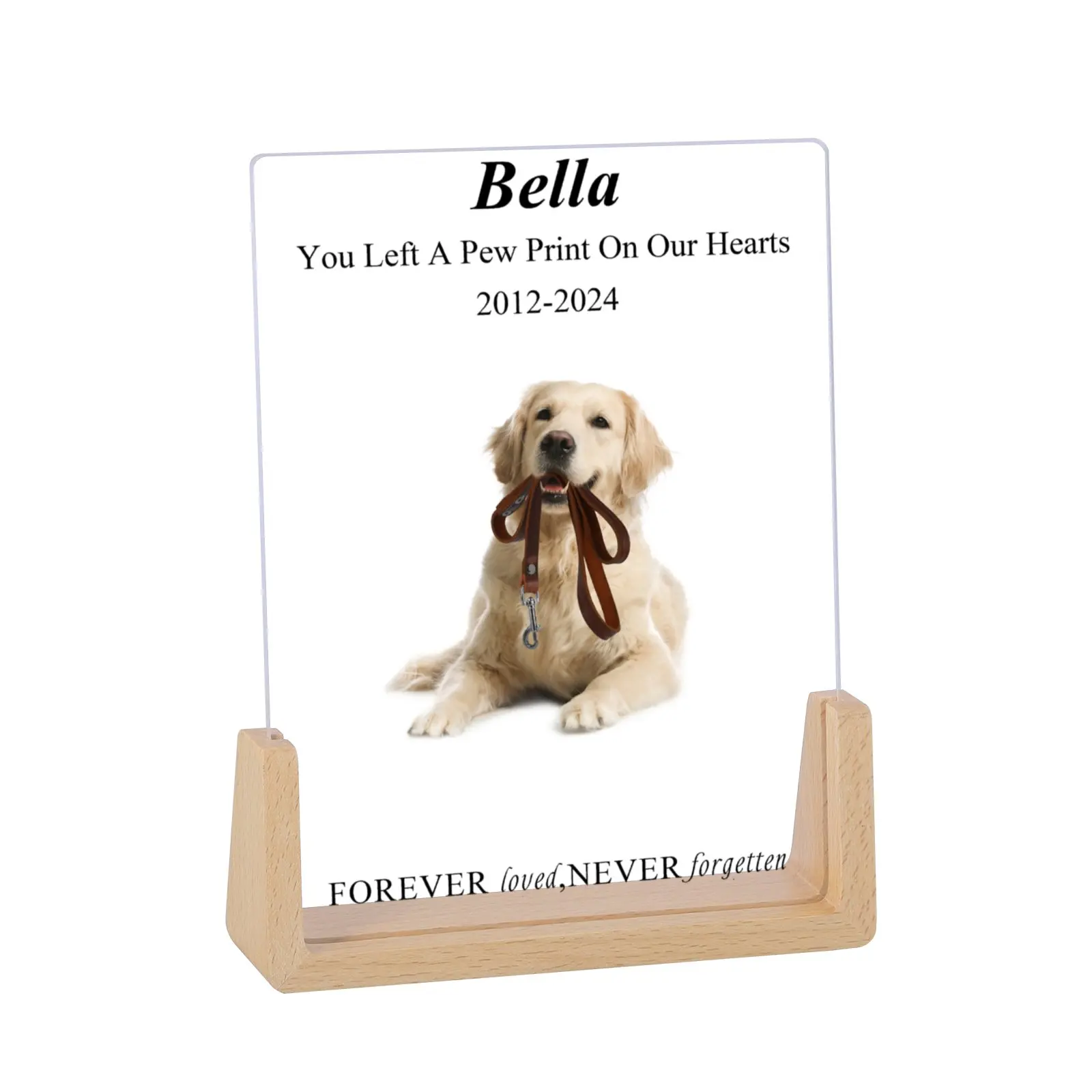 Customized Photo Frame for Pet Personalized Wooden Desktop Dog Photos Frames Custom Pets Memorial Picture Frame Gift for Friends