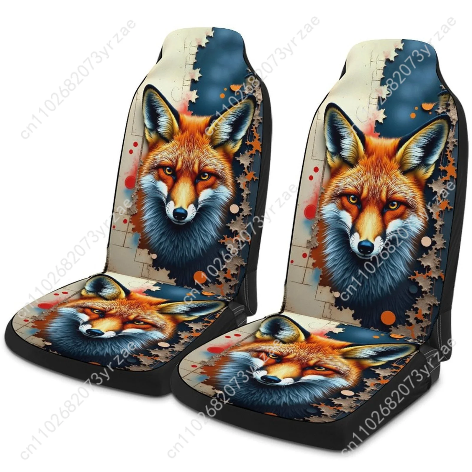 

Wolf Head Car Seat Covers Universal Environmentally Friendly Interior Decorations Comfortable Breathable Car Seat Covers