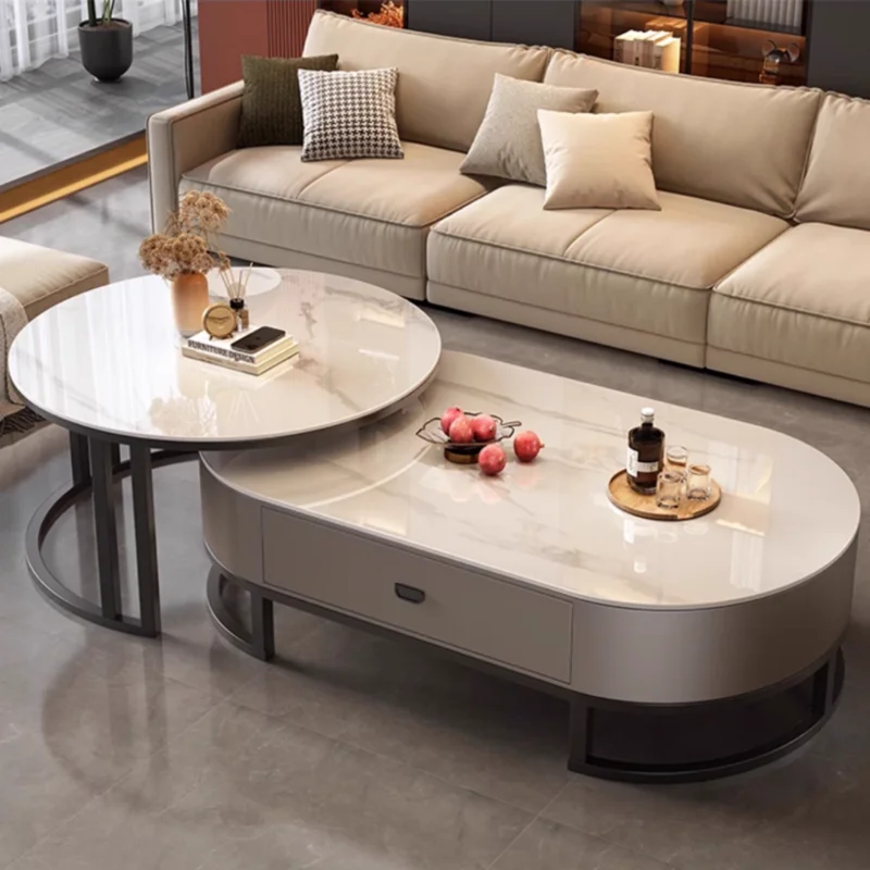 

Luxury Simple Coffee Tables Adjustment Design Unique Aesthetic Coffee Tables Storage Trendy Table Basse De Luxe Furniture Home