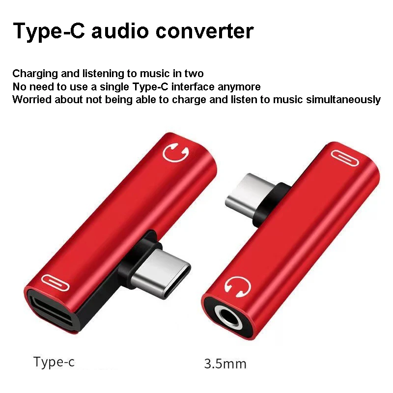1Pcs Type C to 3.5mm Audio Converter Adapter USB Type Cable C to Headphone Converter Cable Earphone Aux Adapt 3.5 mm Jack Part