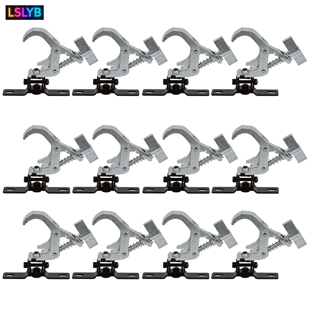 

12pcs/set Aluminum lights hook suitable for steel pipe size 40-60mm safe load bearing 150kg One-piece folding light hook