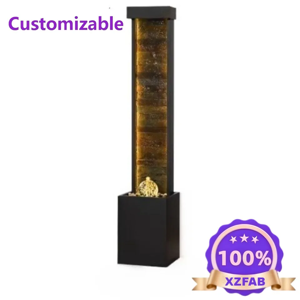 Factory Direct 2026 European Style Water Fountain Plastic Construction With LED Light And Water Pump For Interior Landscape Feat
