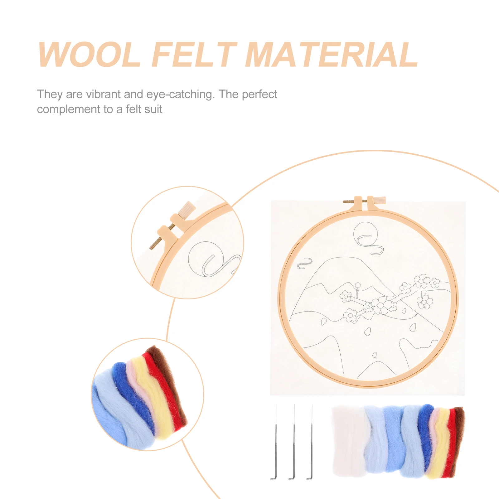

Needle Felting Supplies Convenient Kit DIY Wool Felt Diy Craft Making Kit Material Beginners Easy Use Fun Activities Gifts