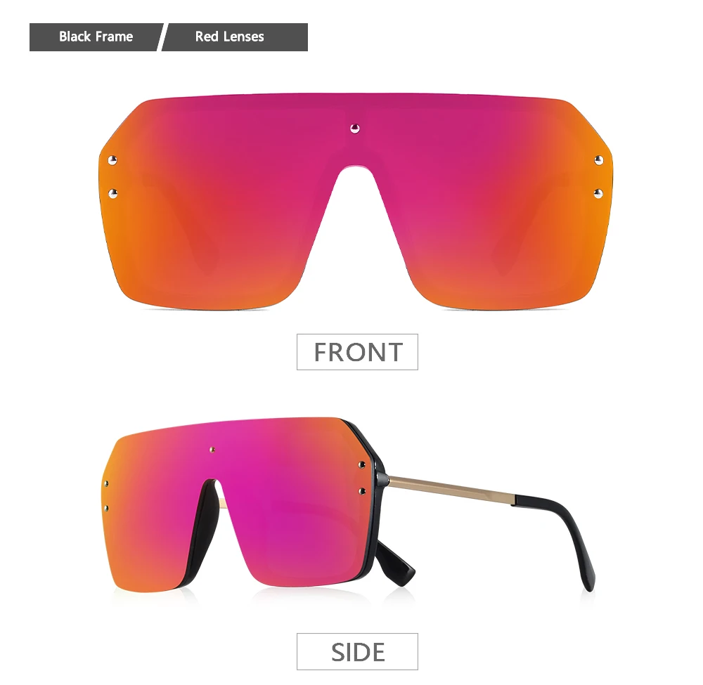 CRIXALIS Übergroße Quadratische Randlose Sonnenbrille Männer Outdoor Sport Reisen Klettern Sonnenbrille Männlichen Mode Brille Shades UV400 – Detail 10