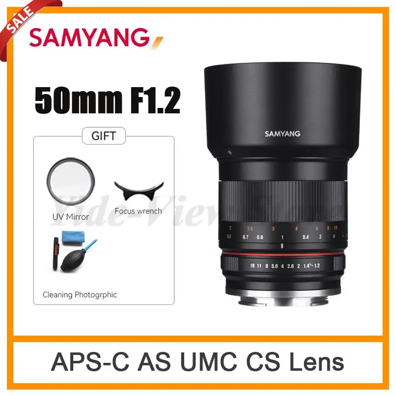 Samyang 50mm F1.2 APS-C Large Aperture Portrait Lens for Sony E Canon EF-M Fujifilm X MFT M43 Mirrorless Cameras Like a6000 XT4