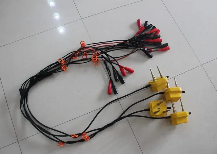 3 C Geophone 4.5Hz with 3 Pairs  Clip Connector , Triaxial Geophone, 3C Geophone 4.5 Hz