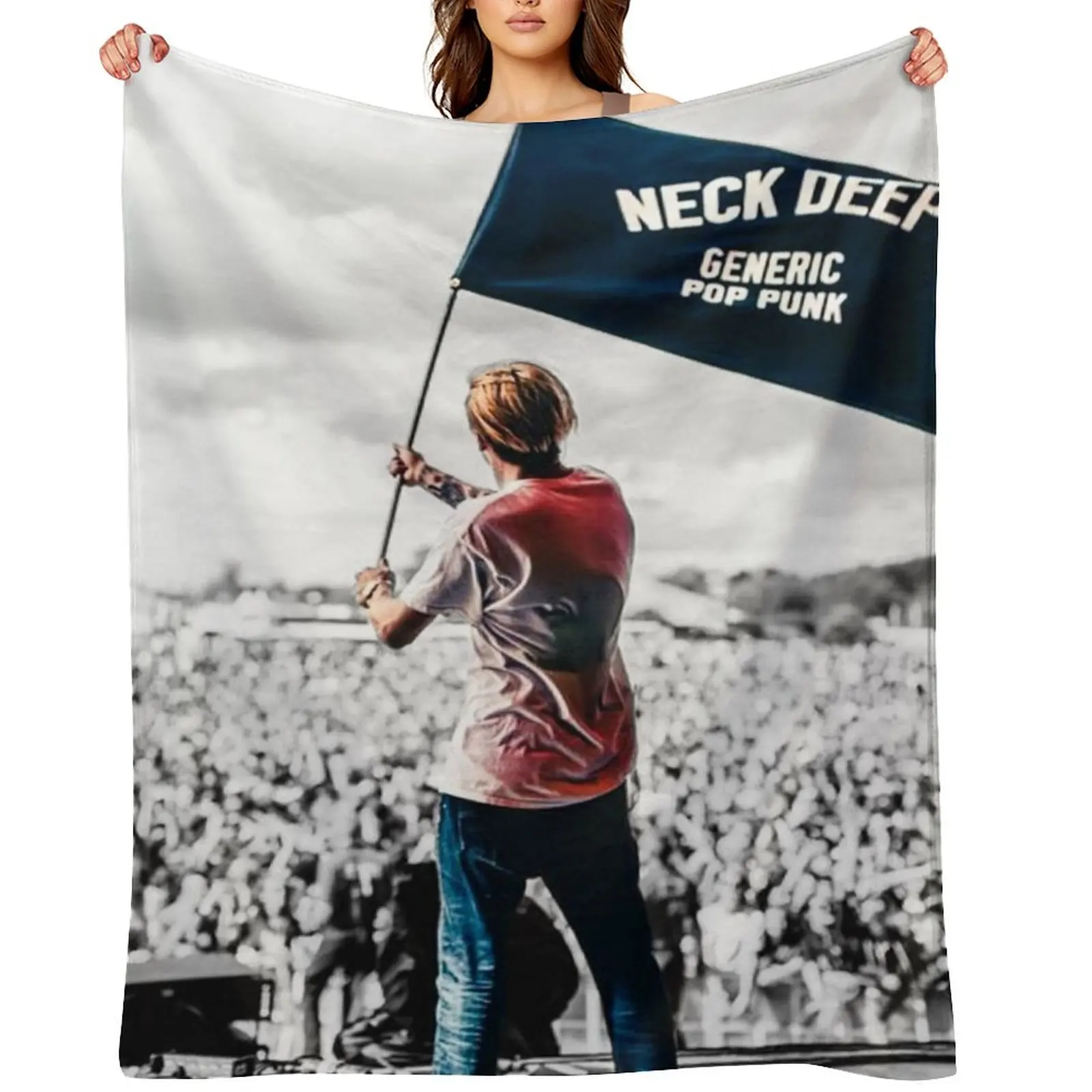 

Neck Deep Contrast Throw Blanket Decorative Beds For Baby Cute blankets ands Blankets