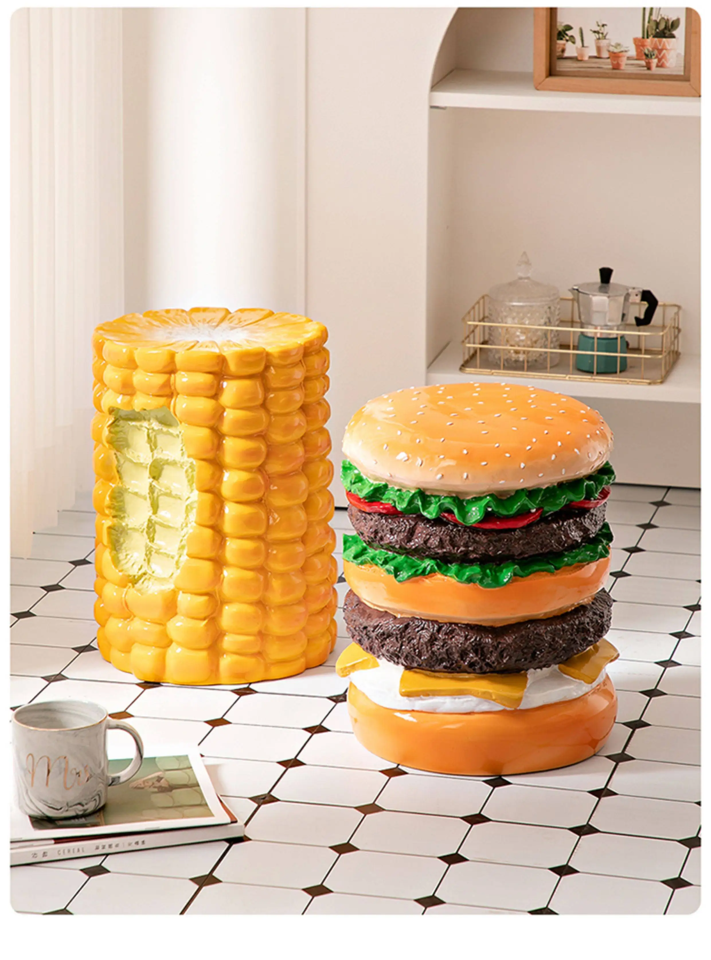 TTBurger low stool home artistic food modeling bench