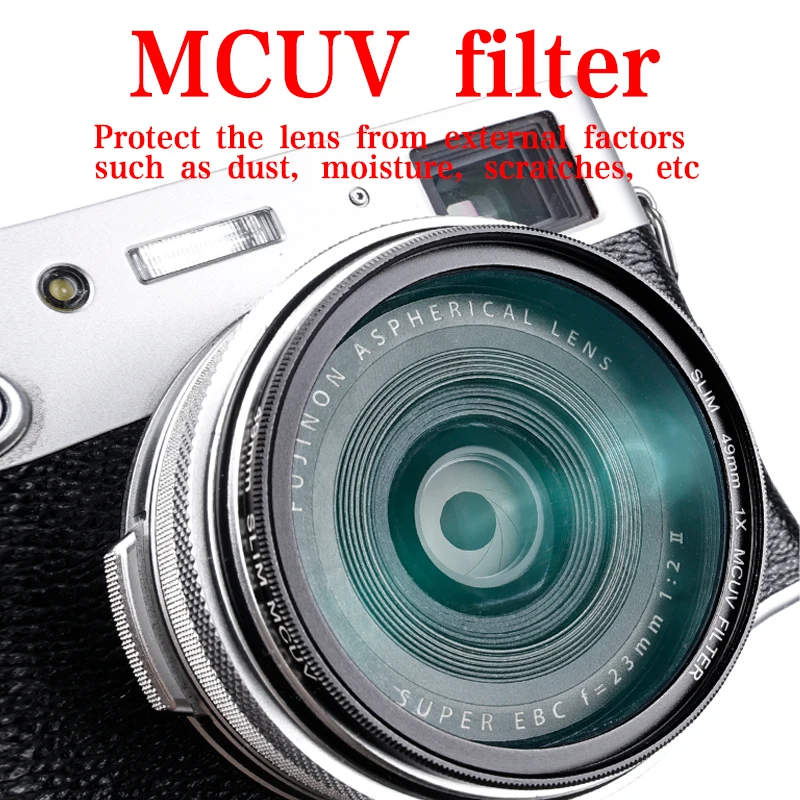 Aluminum alloy lens hood filter adapter ring X100F X100S X100T X100VI square metal accessories