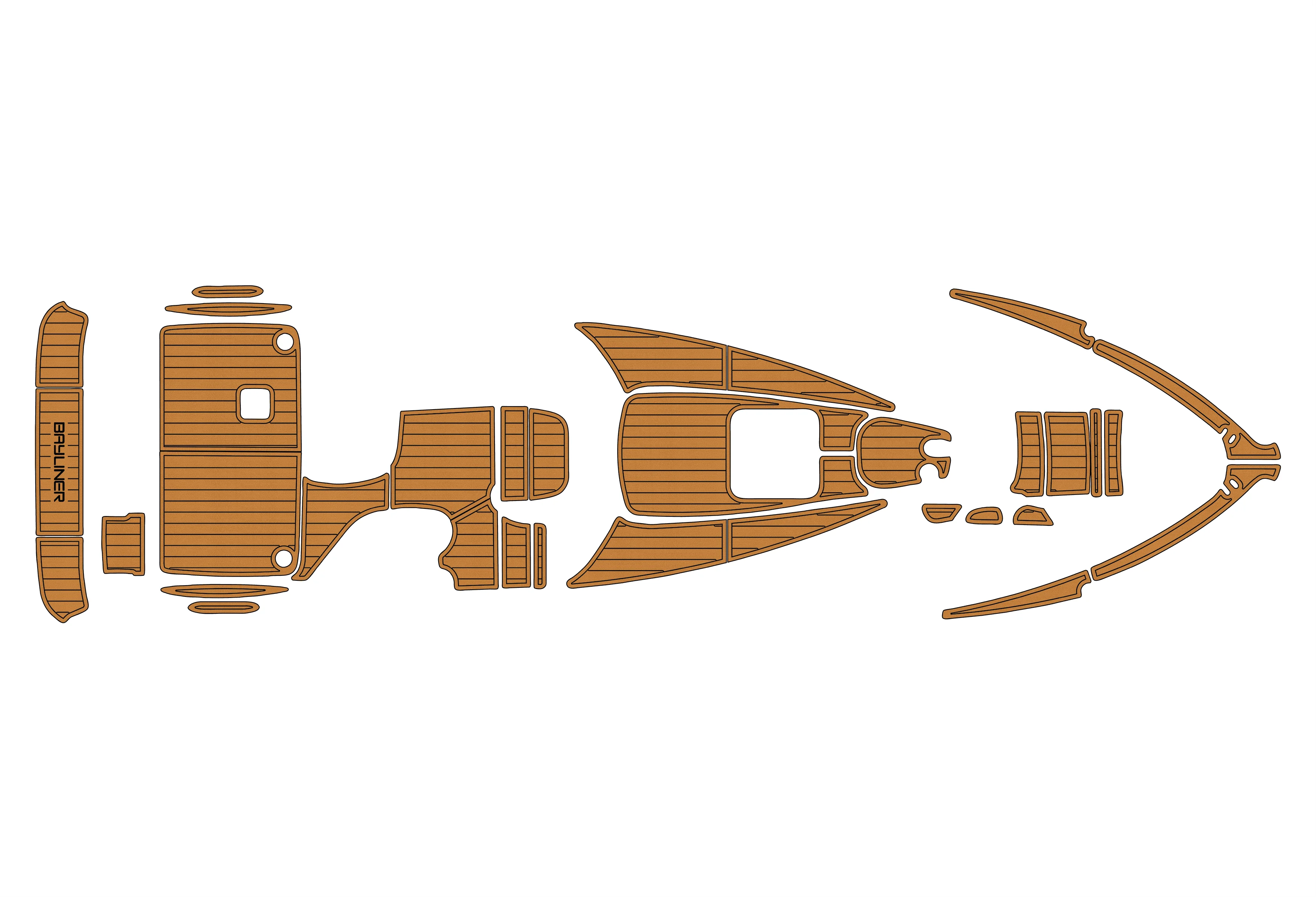 

2003 Bayliner 245 SB 1/4 дюйма, 6 мм, пенопласт EVA, Нескользящий морской коврик из тикового дерева, морской ковер из аква-греторшапа, морской пол