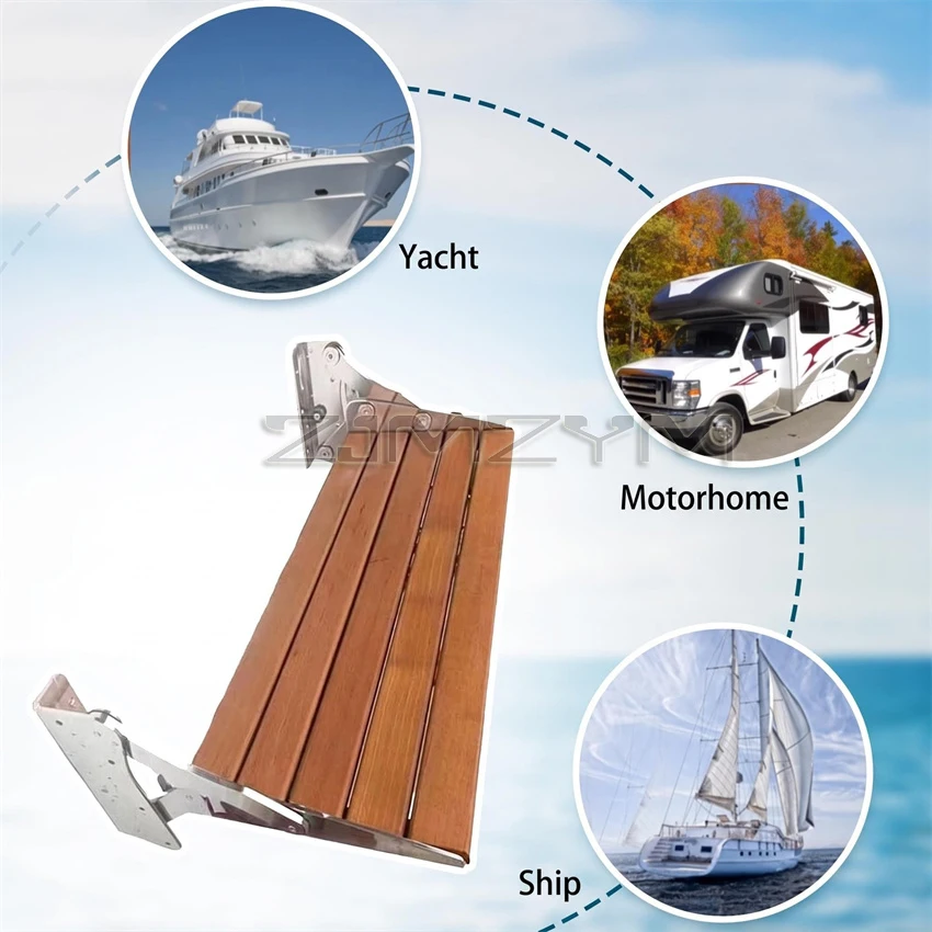 Genuine Marine 316L Stainless Steel Boat Hinge, Heavy Duty Flush Mount Hatch Hinge for Yacht RV Deck Cabinet
