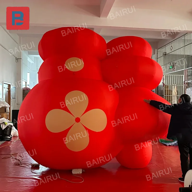 Chinese snake year inflatable red lantern huge cartoon lucky lanterns shop restaurant Chinatown decoration