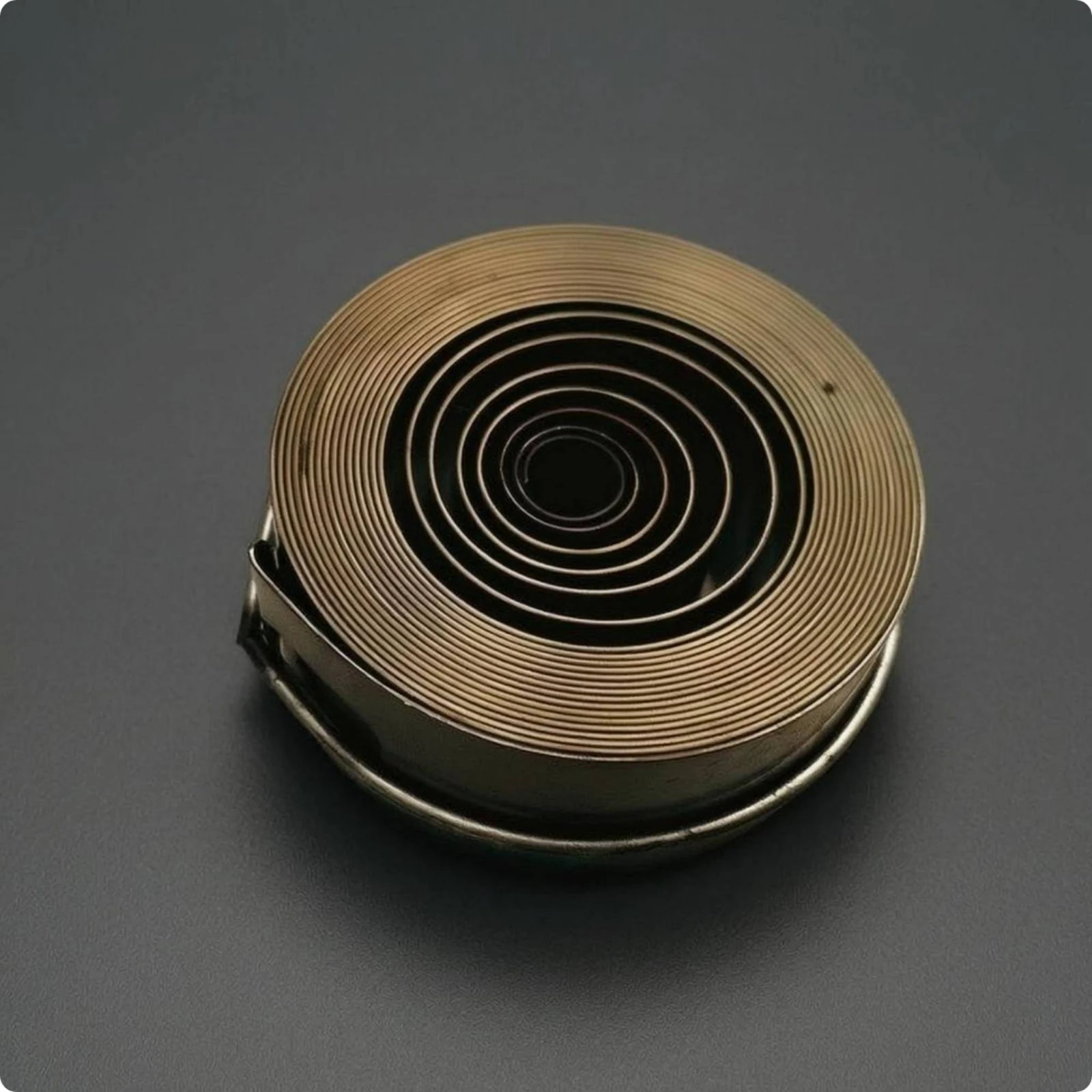 Mechanical Clock Mainspring Assembly Brass-Colored Clock Mainspring Assembly Timepiece Spare Part Cylindrical Protruding Shaft
