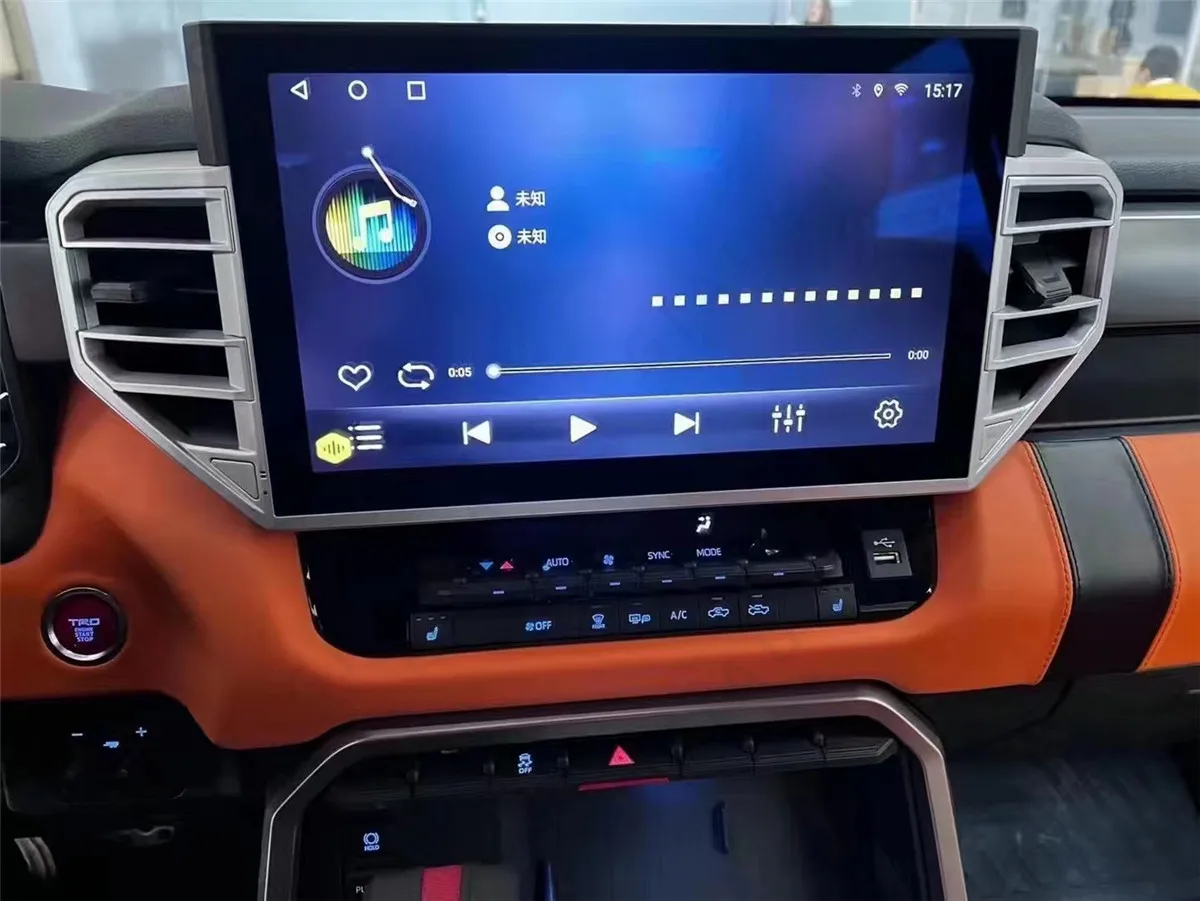 شاشة QLED مقاس 14.6 بوصة لسيارة Toyota Tundra 2015 - 2024 Sequoia CarPlay أندرويد ستيريو نظام تحديد المواقع والملاحة راديو السيارة مشغل وسائط متعددة HU