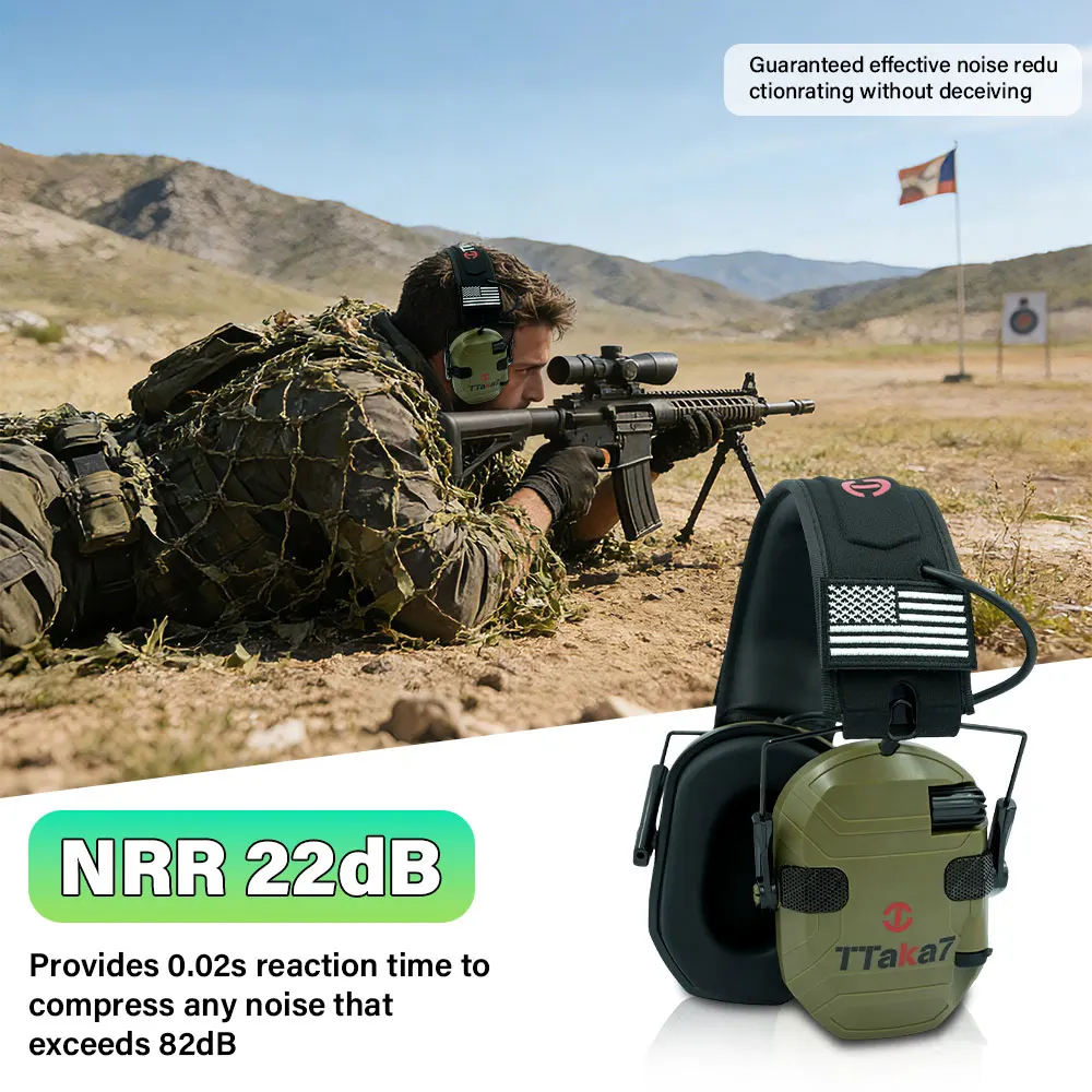 

Ear Muff Outdoor Sports New lectronic Shooting Earmuffs Tactical Impact Sound Amplification Headset Ear Protection Anti-noise