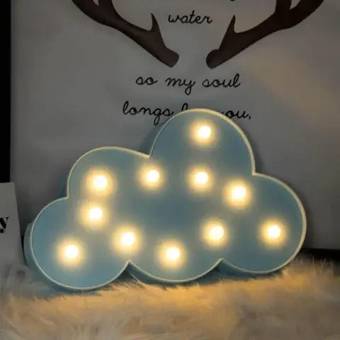 

Creative 3D LED Night Light, Cloud, Star, Moon, Indoor Lighting, Decoration Lamp, Desk, Table Lamps, Kids, Baby, Bedroom, Christ