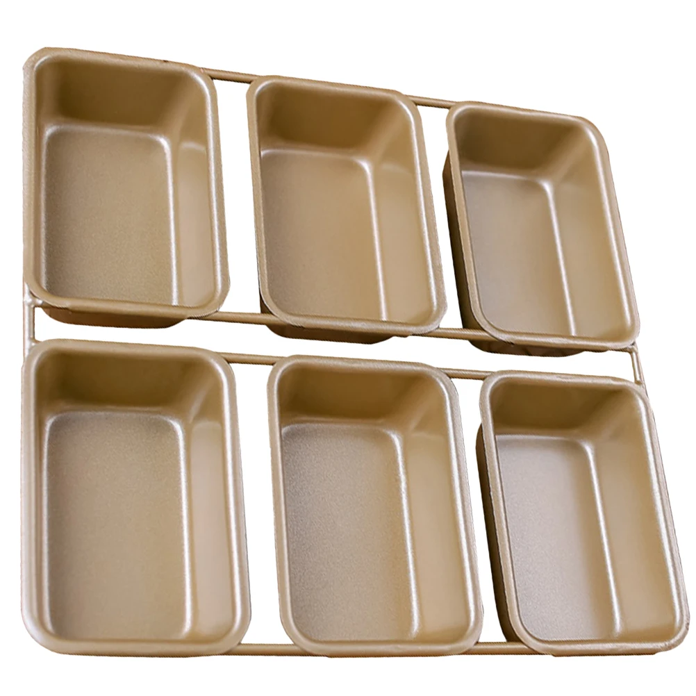 

6 Grids Baking Tray Premium Material High Temperature Resistance Environmental Healthy Practical Cake Bread Mold Easy Clean Home
