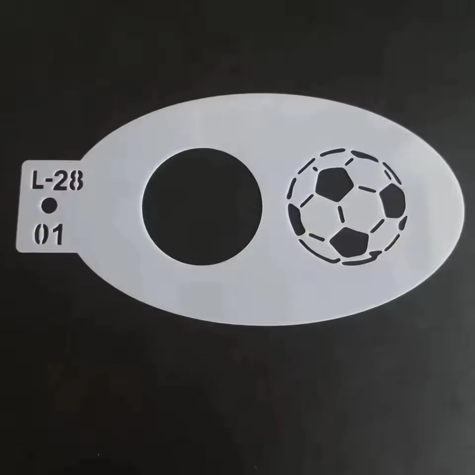 Children Stencils Face Painting Washable Body Tattoo Spray Painting DIY Template For  Sports World Cup Competition Decorations