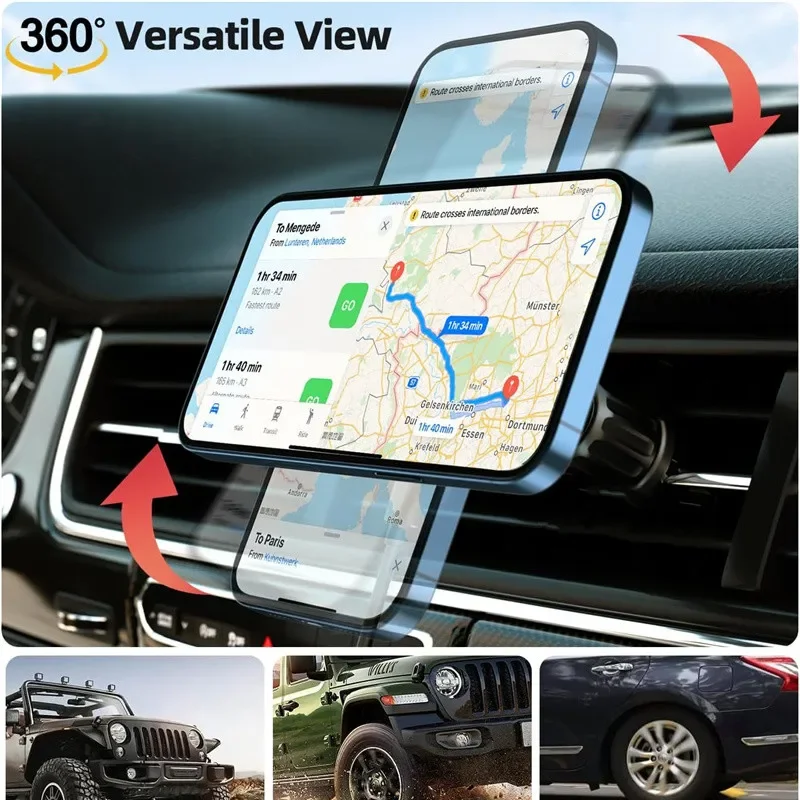 Supporto per caricabatterie Wireless per auto magnetico da 30W supporto per telefono da auto con magnete per presa d\'aria a ricarica rapida per