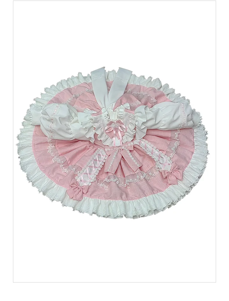 Girls' Baby Carnival Dress  Autumn Princess Dress cute pink dress lolita Children's ​high-end court Retro clothing 12 years old