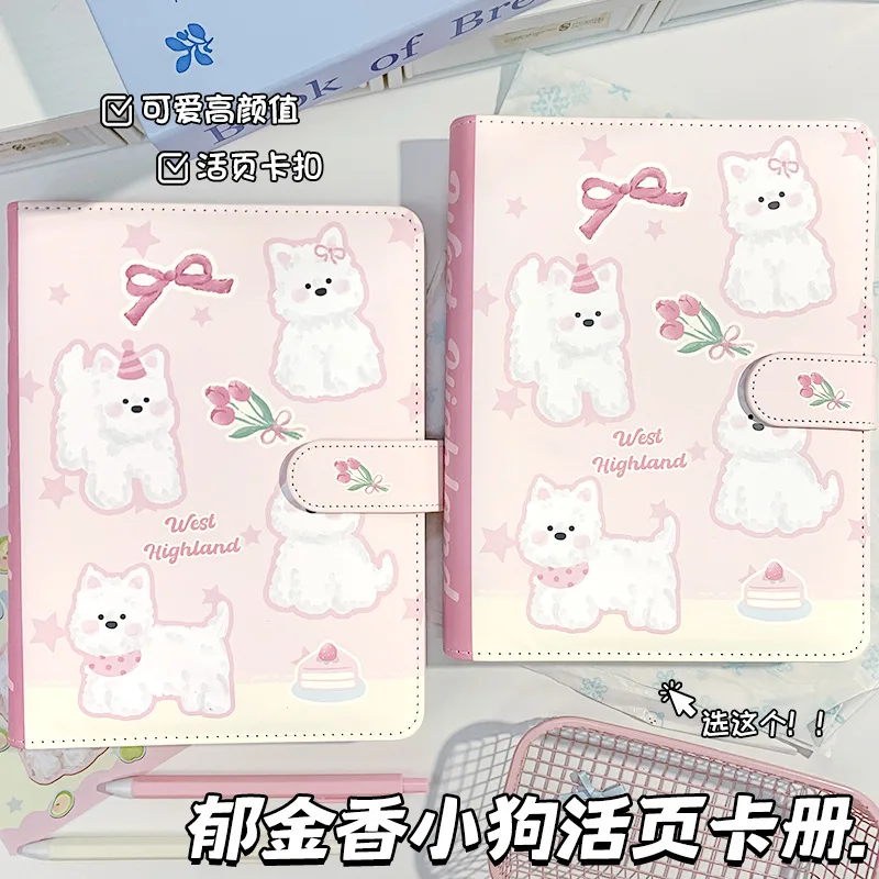 IFFVGX Puppy A5 Kpop Idol Binder Photocard Holder PU Photo Album Photocards Collect Book Card Storage Kawaii Stationery 포토카드 용품