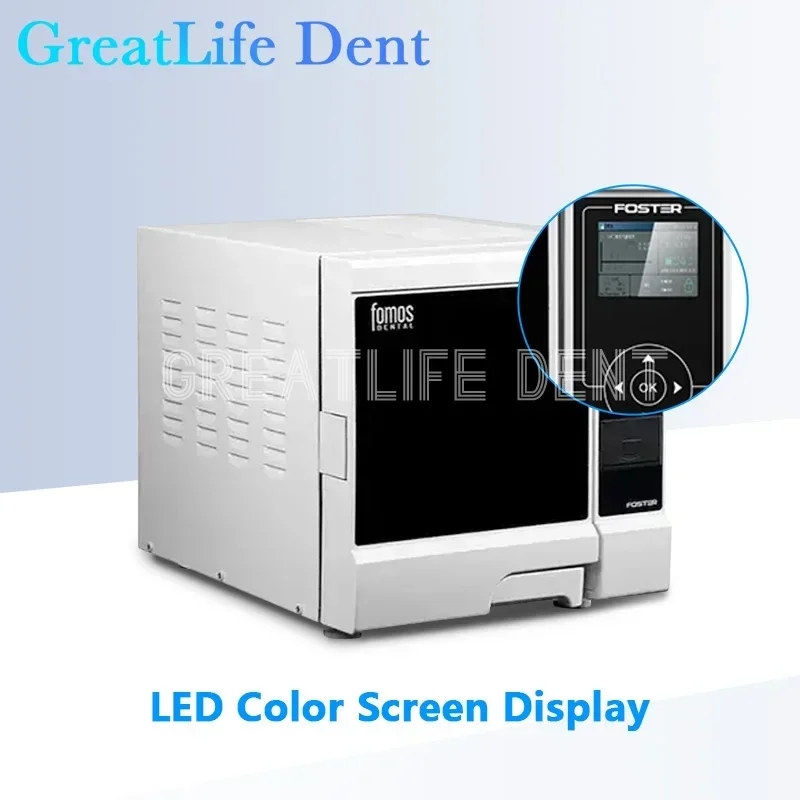 GreatLife Dent Dental Class B Autoclave FOSTER PLUS 8L 12L Surgical Autoclave Steam Sterilizer Disinfecting Cabinet